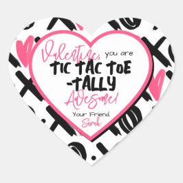 Kinder Klasse Tic Tac Toe Tally Geweldige Valentij Hart Sticker