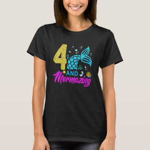 Kinder klaver 4 jaar oud en mermazing 4 jaar oud t-shirt