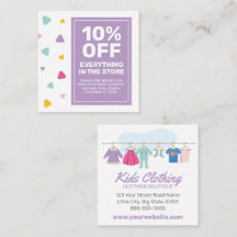 Kinder Kleding Boutique Coupon Kaart Verkoop Aanbo