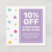 Kinder Kleding Boutique Coupon Kaart Verkoop Aanbo (Voorkant)