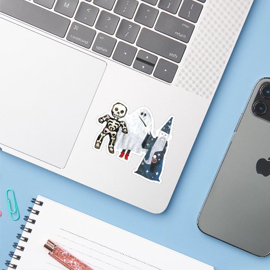 Kinder kleding sticker (Laptop met iPhone)