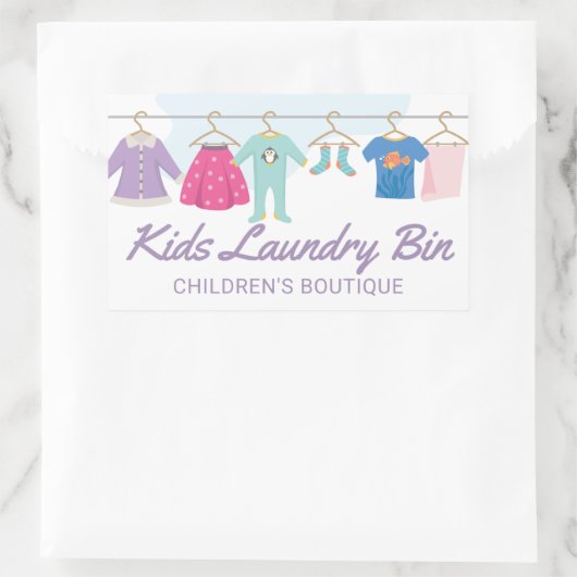 Kinder kledingwinkel Boutique Sticker (Tas)