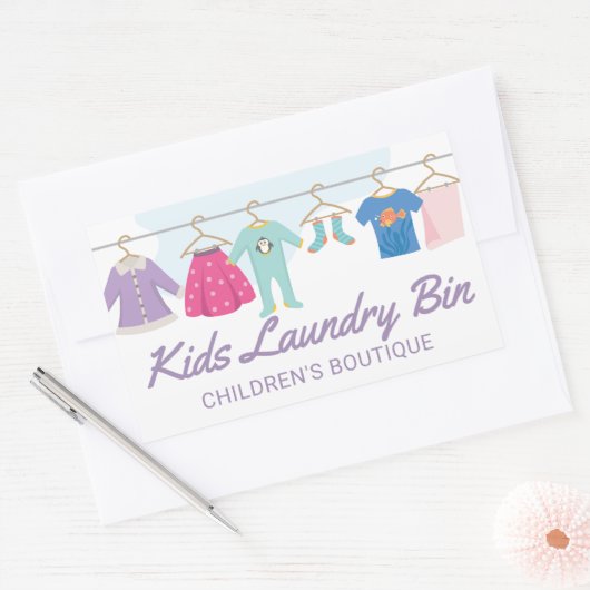 Kinder kledingwinkel Boutique Sticker (Envelop)