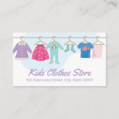 Kinder kledingwinkel Visitekaartje (Achterkant)