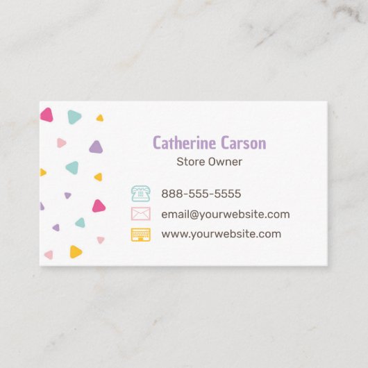 Kinder kledingwinkel Visitekaartje (Voorkant)