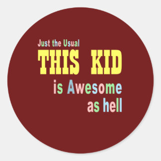 Kinder kledingwinkels online ronde sticker