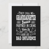 Kinder kleindochter moeder slechte invloed moeders feestdagenkaart (Voorkant)