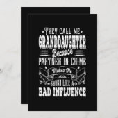 Kinder kleindochter moeder slechte invloed moeders feestdagenkaart (Voorkant / Achterkant)