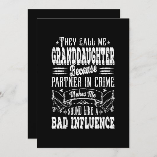 Kinder kleindochter moeder slechte invloed moeders feestdagenkaart (Voorkant / Achterkant)