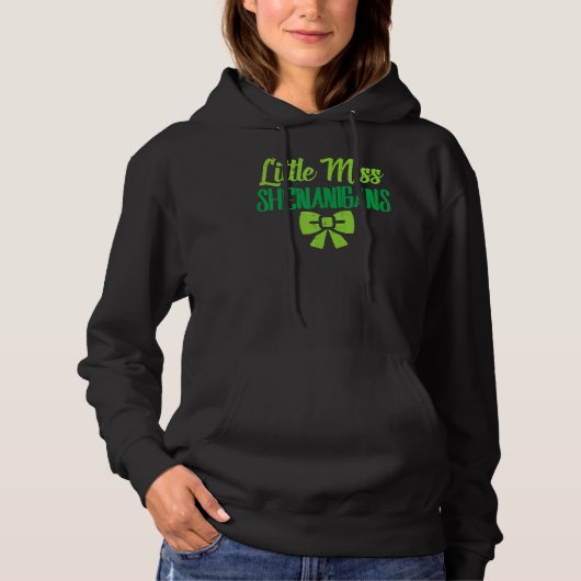 Kinder kleine juffrouw Shenanigans Cute St Patrick Hoodie (Voorkant)