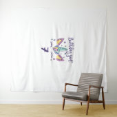 Kinder kleine juffrouw Threenager Drie 3e verjaard Wandkleed (In Situ (horizontaal))