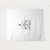 Kinder kleine juffrouw Threenager Drie 3e verjaard Wandkleed (Voorkant (horizontaal))