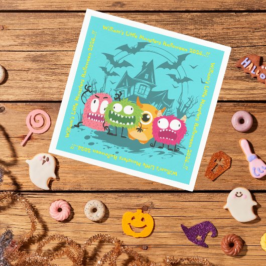 Kinder kleine monsters Halloween Party Servet