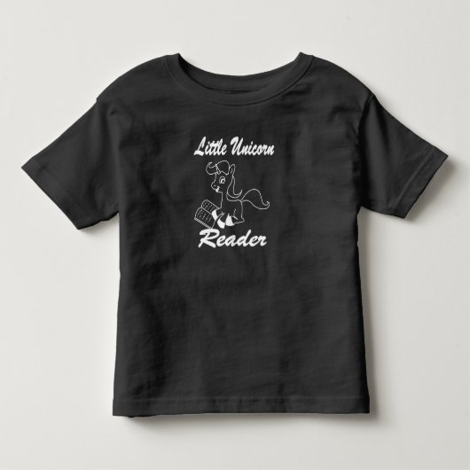 Kinder kleine Unicorn Reader White Logo T-shirt (Voorkant)
