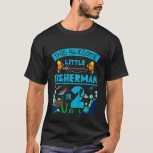 Kinder kleine visser is nu 2 Gevist Zee 2de bakker T-shirt