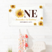 Kinder Kleine Zonneschijn Zonnebloem Meisjes 1e Ve Spandoek (Insitu)