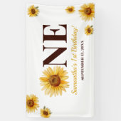 Kinder Kleine Zonneschijn Zonnebloem Meisjes 1e Ve Spandoek (Verticaal)