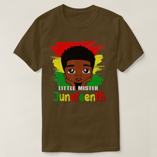 Kinder kleine zuster Juneteenth Black Boy Toddler T-shirt (Design voorkant)