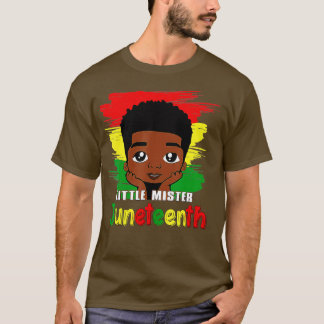 Kinder kleine zuster Juneteenth Black Boy Toddler  T-shirt