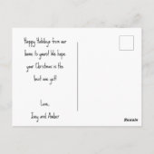 Kinder kleur je eigen Holly Jolly kerstvakantie Briefkaart (Achterkant)