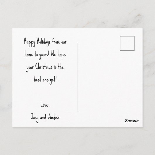 Kinder kleur je eigen Holly Jolly kerstvakantie Briefkaart (Achterkant)