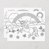 Kinder kleur me Unicorn regenboog (Voorkant / Achterkant)