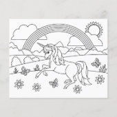 Kinder kleur me Unicorn regenboog (Voorkant)
