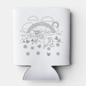 Kinder kleur me Unicorn regenboog Blikjeskoeler (Achterkant)