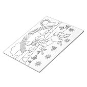 Kinder kleur me Unicorn regenboog Notitieblok (Schuin)