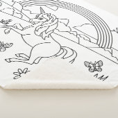 Kinder kleur me Unicorn regenboog Sherpa Deken (3/4)