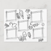 Kinder kleur Tropische vun Tekening Briefkaart (Voorkant)