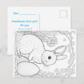 kinder kleur uw eigen paaskaart briefkaart (Voorkant / Achterkant)