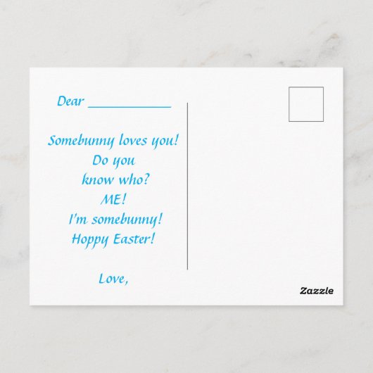 kinder kleur uw eigen paaskaart briefkaart (Achterkant)