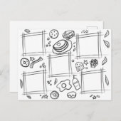Kinder kleurenfotograaf Breakfast tekent Briefkaart (Voorkant / Achterkant)