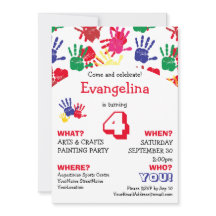 Kinder kleurenhanddrukken Birthday Party