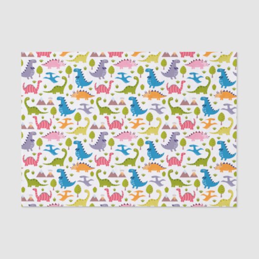 Kinder kleurige dinosaurussen tissuepapier (Voorkant)