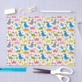 Kinder kleurige dinosaurussen tissuepapier (Craft)