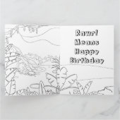 Kinder Kleurplaat Dinosaurus Monster Vrachtwagen V Kaart (Binnen)