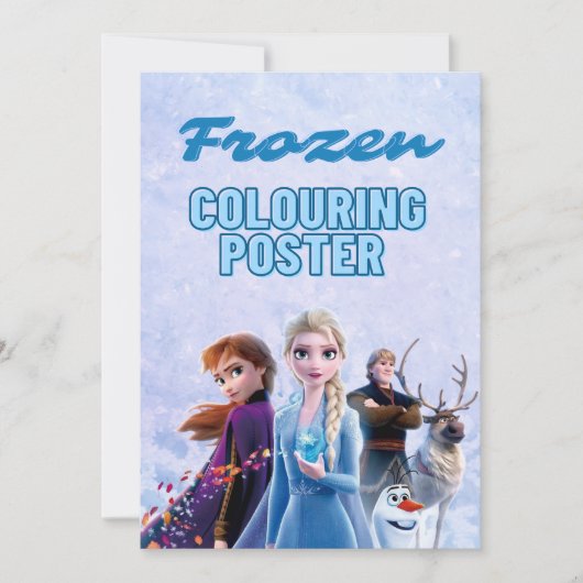 Kinder Kleurplaat Poster Kaart (Voorkant)