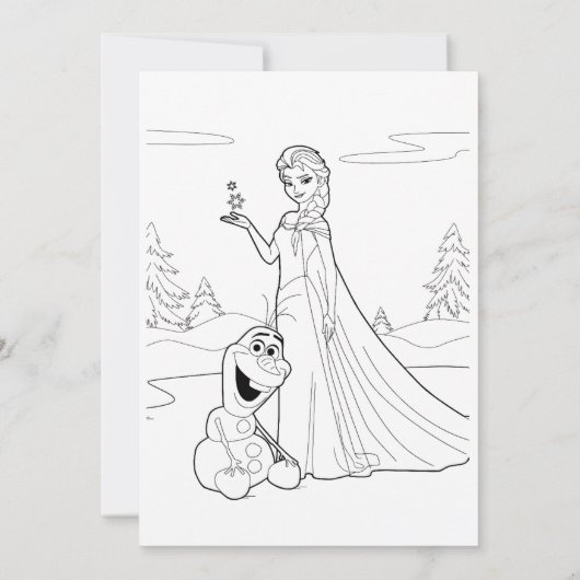 Kinder Kleurplaat Poster Kaart (Achterkant)