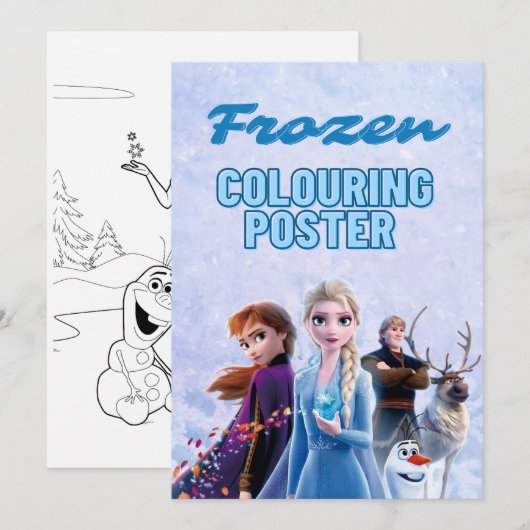 Kinder Kleurplaat Poster Kaart (Voorkant / Achterkant)