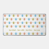 Kinder Kleurrijke Bijenpatroon met Gepersonaliseer Bureaumat (Voorkant)