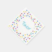 Kinder kleurrijke Confetti Stippen 2e Verjaardagsp Servet (Hoek)