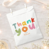 Kinder kleurrijke dank u 1e verjaardag bedankzakje (Geknipt)