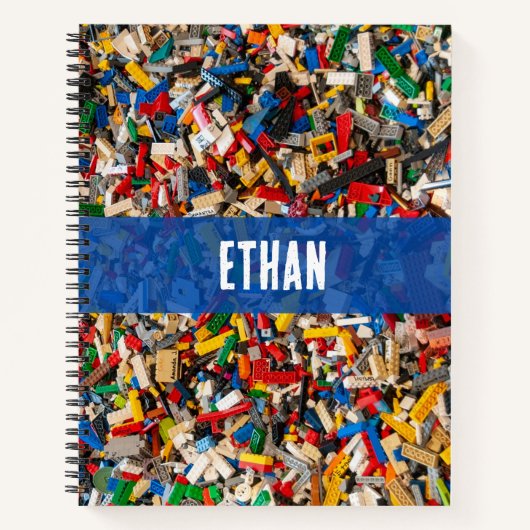 Kinder Kleurrijke en Unieke Bouwstenen Notitieboek (Voorkant)