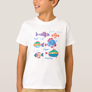 Kinder kleurrijke Fish Yellowstone T-shirt