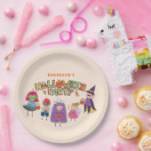 Kinder Kleurrijke Halloween Kostuum Party Papieren Bordje (Feest)