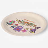 Kinder Kleurrijke Halloween Kostuum Party Papieren Bordje (Gekanteld)