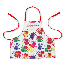 Kinder kleurrijke handafdrukken