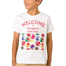 Kinder kleurrijke handafdrukken